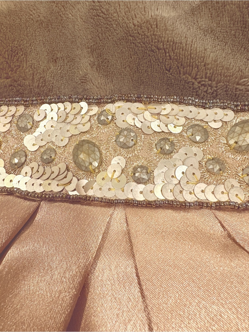 Beaded champagne/ beige Evening Clutch - Picture 3 of 5